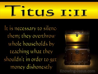 Titus 1:11 It Is Nescessary To Silence Them (black)